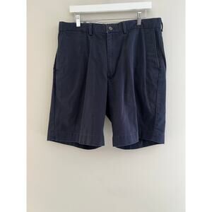 Polo Ralph Lauren Prospect Short Navy Blue Chino Flat Front Size 36 SG